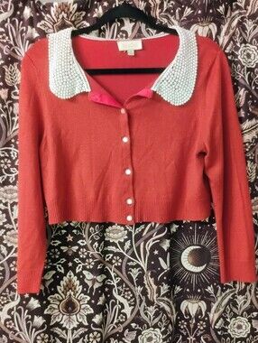 ModCloth Retro Peter Pan Crop Cardigan